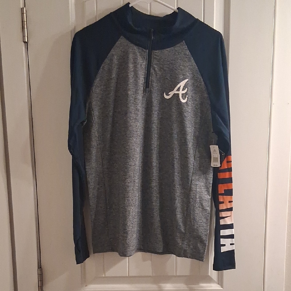 Atlanta Navy and Gray Women's Sweatshirt